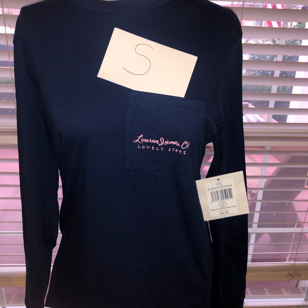 Navy Lauren James long sleeve shirt